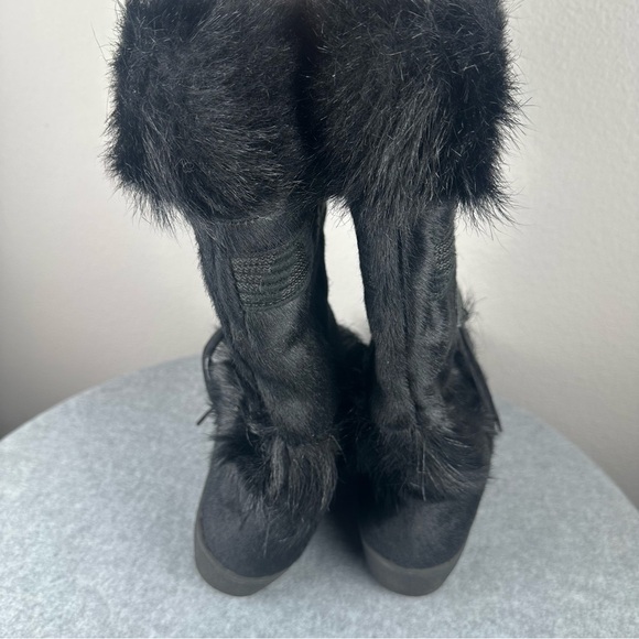 Tecnica Black Fur Après Ski Boots Made in Italy Womens Size 43 Winter Snow - Picture 3 of 11